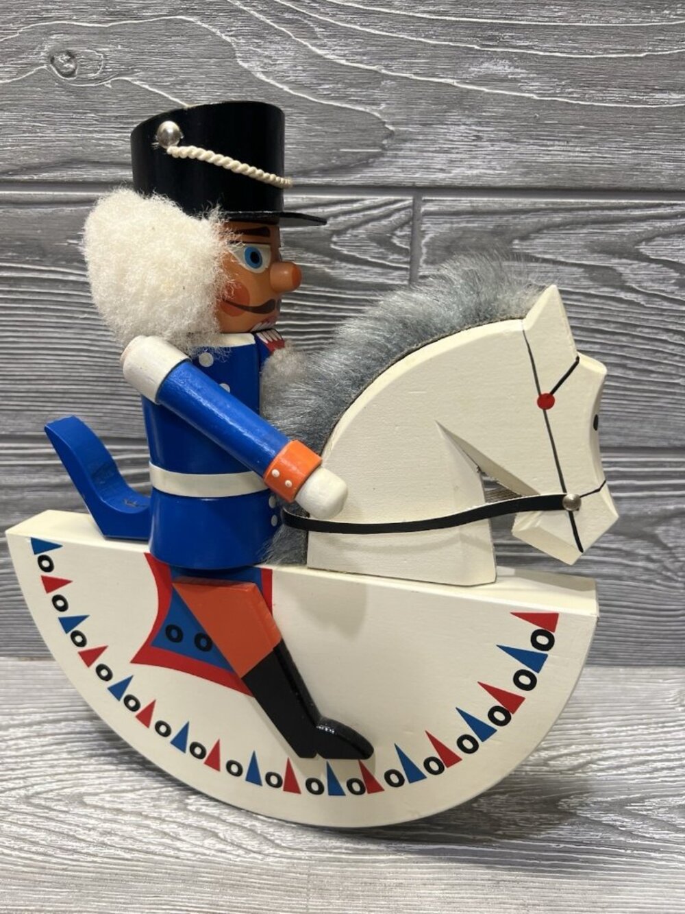 Erzgebirge Expertic Soldier on Rocking Horse Nutcracker German Christmas